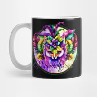 Mardi Gras 2023 Feathers and Fox Design Mug